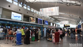 Ga quốc nội - Sân bay quốc tế Đà Nẵng. (Ảnh ANH ĐÀO)