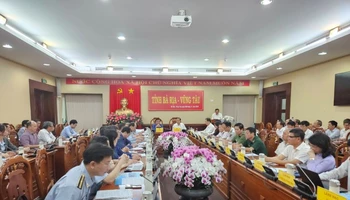 Toàn cảnh buổi làm việc của Đoàn công tác Bộ Nông nghiệp và Phát triển nông thôn với Ủy ban nhân dân tỉnh Bà Rịa-Vũng Tàu.