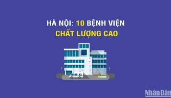 [Infographic] 10 bệnh viện đạt mức chất lượng cao theo đánh giá của Sở Y tế Hà Nội