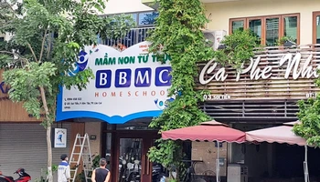 Cơ sở nhóm trẻ lớp mầm non độc lập tư thục BBMC, tại thành phố Lào Cai bị tạm dừng mọi hoạt động dạy và học từ ngày 30/9/2023. (Ảnh: QUỐC HỒNG)