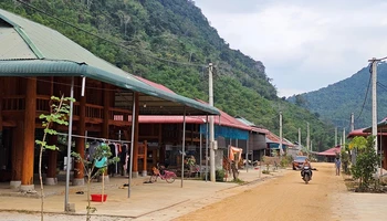 Khu tái định cư tập trung ở bản Lở, xã Nam Động, huyện Quan Hóa.