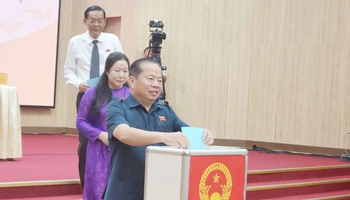 Đại biểu Hội đồng nhân dân tỉnh Kiên Giang bầu Ủy viên Ủy ban nhân dân tỉnh Kiên Giang, tại kỳ họp thứ 24.