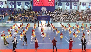 Quang cảnh Lễ khai mạc Đại hội thể dục thể thao tỉnh Quảng Ngãi lần thứ 7 năm 2022.