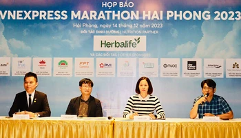 Họp báo về giải chạy VnExpress Marathon Hải Phòng 2023.