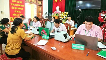 Điểm giao dịch tại xã của NHCSXH tỉnh Bắc Kạn.