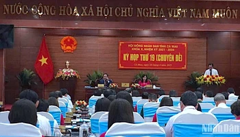 Kỳ họp thứ 19 (chuyên đề) của Hội đồng nhân dân tỉnh Cà Mau diễn ra ngày 28/4.
