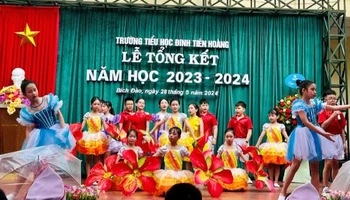 Lễ tổng kết năm học 2023-2024 trường tiểu học Đinh Tiên Hoàng, thành phố Ninh Bình, tỉnh Ninh Bình. (Nguồn:Ttrường tiểu học Đinh Tiên Hoàng)
