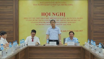 Đồng chí Ngô Đông Hải, Ủy viên Trung ương Đảng, Phó Trưởng Ban Tuyên giáo và Dân vận Trung ương phát biểu.