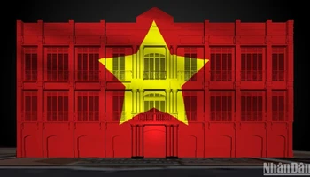 Phim 3D Mapping “Câu chuyện Đà Nẵng - The Story of Da Nang” sẽ được trình chiếu trực tiếp tại bề mặt tòa nhà Bảo tàng Đà Nẵng vào ngày 29/4. (Ảnh: ANH ĐÀO)