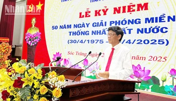 Bí thư Tỉnh ủy Sóc Trăng Lâm Văn Mẫn ôn lại truyền thống cách mạng hào hùng.