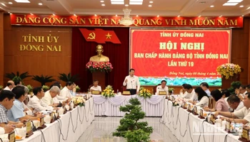 Quang cảnh Hội nghị lần thứ 19 Ban Chấp hành Đảng bộ tỉnh Đồng Nai.