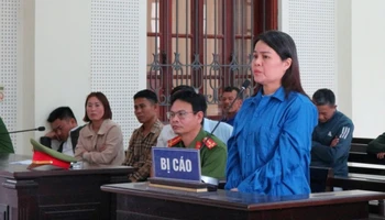 Bị cáo Trần Thị Thủy tại phiên tòa.