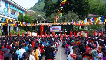 Lễ khai giảng năm học mới 2024-2025 tại liên trường xã Pải Lủng, huyện Mèo Vạc (Hà Giang).