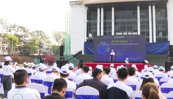 Quang cảnh lễ phát động hưởng ứng Giờ Trái đất năm 2025.