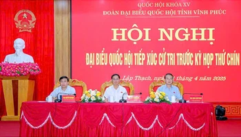 Phó Thủ tướng, Bộ trưởng Ngoại giao Bùi Thanh Sơn và các đại biểu Quốc hội tiếp xúc cử tri.