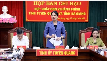 Bí thư Tỉnh ủy Tuyên Quang Hà Thị Nga đánh giá cao Ban Chỉ đạo, các tổ giúp việc hai tỉnh đã khẩn trương xây dựng đề án.