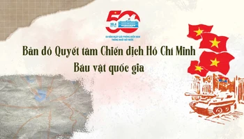 [Infographic] Bản đồ Quyết tâm Chiến dịch Hồ Chí Minh - Bảo vật quốc gia 