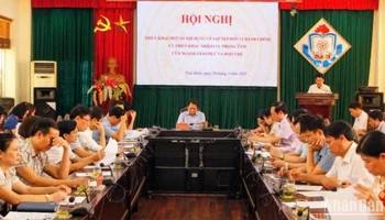 Hơn 100 cán bộ quản lý giáo dục trên địa bàn tỉnh Thái Bình tham dự Hội nghị tuyên truyền, phổ biến về sắp xếp các đơn vị hành chính cấp tỉnh, cấp xã năm 2025.