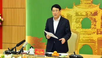 Chủ tịch nước Lương Cường phát biểu ý kiến chỉ đạo tại Hội nghị thông qua dự thảo Báo cáo của Đoàn kiểm tra của Bộ Chính trị, Ban Bí thư năm 2025 đối với Ban Thường vụ Tỉnh ủy Hưng Yên.