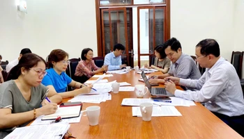 Tổ công tác của Bộ Tư pháp về nghiên cứu, đề xuất sửa đổi, bổ sung một số điều của Hiến pháp năm 2013. (Ảnh: TH)