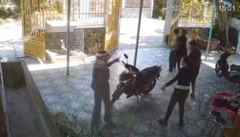 Hiện trường xảy ra vụ án. (Ảnh: cắt từ clip)
