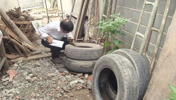 Diệt lăng quăng là giải pháp hữu hiệu trong phòng, chống bệnh sốt xuất huyết.
