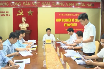 Kỳ họp thứ 35 của UBKT tỉnh ủy Quảng Ninh xem xét kỷ luật ba cán bộ của TP Cẩm Phả.