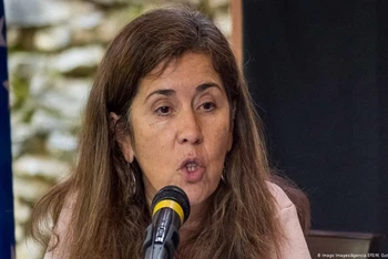 Đại sứ EU tại Caracas, bà Isabel Brilhante Pedrosa. (Ảnh: DW)