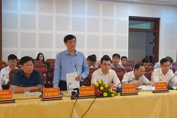 Quyền Bộ trưởng Y tế Nguyễn Thanh Long kết luận buổi làm việc.
