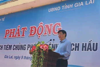 GS, TS Nguyễn Thanh Long phát biểu tại lễ phát động.