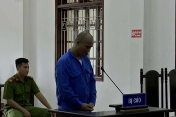 Bị cáo Nguyễn Việt Bắc tại phiên tòa