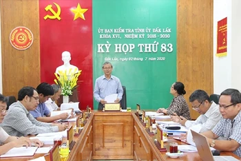 Kỳ họp thứ 83 của UBKT Tỉnh ủy Đắk Lắk.