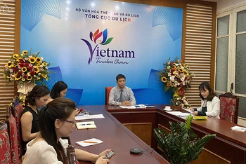 Hội thảo trực tuyến nhằm kết nối và cập nhật thông tin du lịch Việt Nam và Hàn Quốc (Ảnh: TCDL)