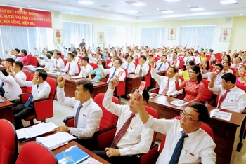 Quang cảnh Đại hội Đảng bộ Cảng Hải Phòng lần thứ 30.