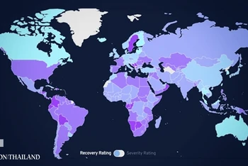 Bản đồ thống kê về số ca nhiễm Covid-19 toàn cầu. (Ảnh: Nation)