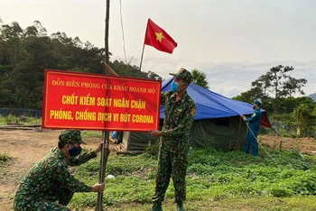 Chốt kiểm soát của Đồn Biên phòng cửa khẩu Hoành Mô, Bình Liêu, tỉnh Quảng Ninh.