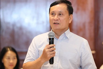 Chủ tịch HĐQT VSD Nguyễn Sơn. (Ảnh: Quang Phúc)