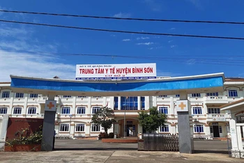 Cơ sở 2, Trung tâm Y tế huyện Bình Sơn, nơi BN590 đang điều trị.