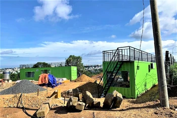 Một công trình ngang nhiên xây dựng trong khu vực quy hoạch khu vực đất rừng cảnh quan của TP Buôn Ma Thuột nằm tại tổ dân phố 7 và buôn Kô Siêr, phường Tân Lập