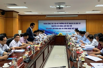Buổi làm việc giữa Viện Hàn lâm KH và CN Việt Nam và Bộ Kế hoạch và Đầu tư.