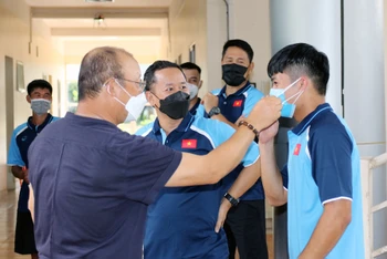 Đội tuyển U22 Việt Nam đủ điều kiện về an toàn sức khỏe để bước vào tập luyện. (Ảnh: VFF)