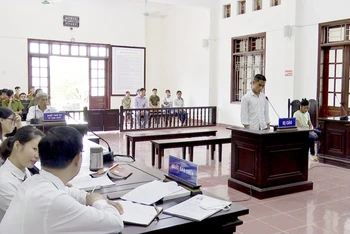 Đối tượng Đinh Đại Lộc tại phiên tòa