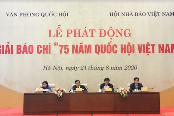 Phát động Giải báo chí "75 năm Quốc hội Việt Nam”