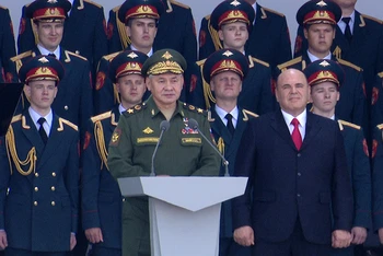 Bộ trưởng Quốc phòng LB Nga, Đại tướng Sergei Shoigu phát biểu tại lễ khai mạc. Ảnh: Báo Quân đội nhân dân.