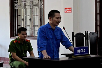 Bị cáo Đồng Văn Tuýnh tại phiên tòa.