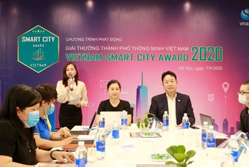 Họp báo trực tuyến phát động Giải thưởng Thành phố thông minh Việt Nam 2020.