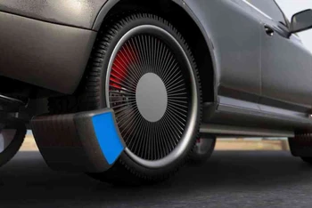 Nguyên mẫu thiết bị Tyre Collective đã thu thập 60% tất cả các hạt trong không khí từ lốp xe trong các cuộc thử nghiệm. Ảnh: PR.
