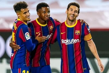 Messi và các đồng đội có màn khởi đầu mùa giải mới hoàn hảo bằng chiến thắng tưng bừng trước Villarreal. (Ảnh: FC Barcelona)