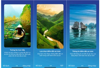 Du khách có thể tải ứng dụng "Du lịch Việt Nam an toàn" để có chuyến đi thực sự an tâm. (Ảnh: TCDL)