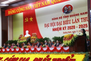 Đồng chí Trương Thị Mai phát biểu chỉ đạo đại hội.
